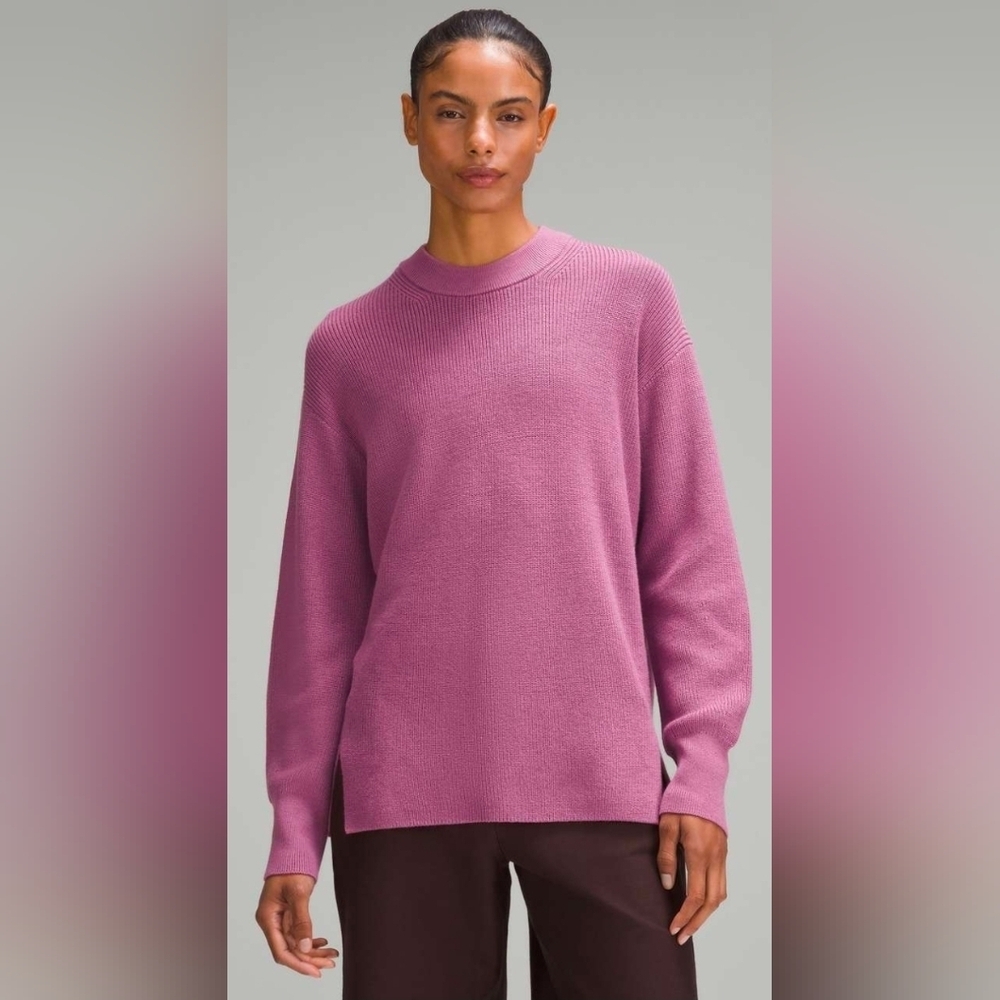 lululemon athletica Crewneck Sweater in Berry Pink